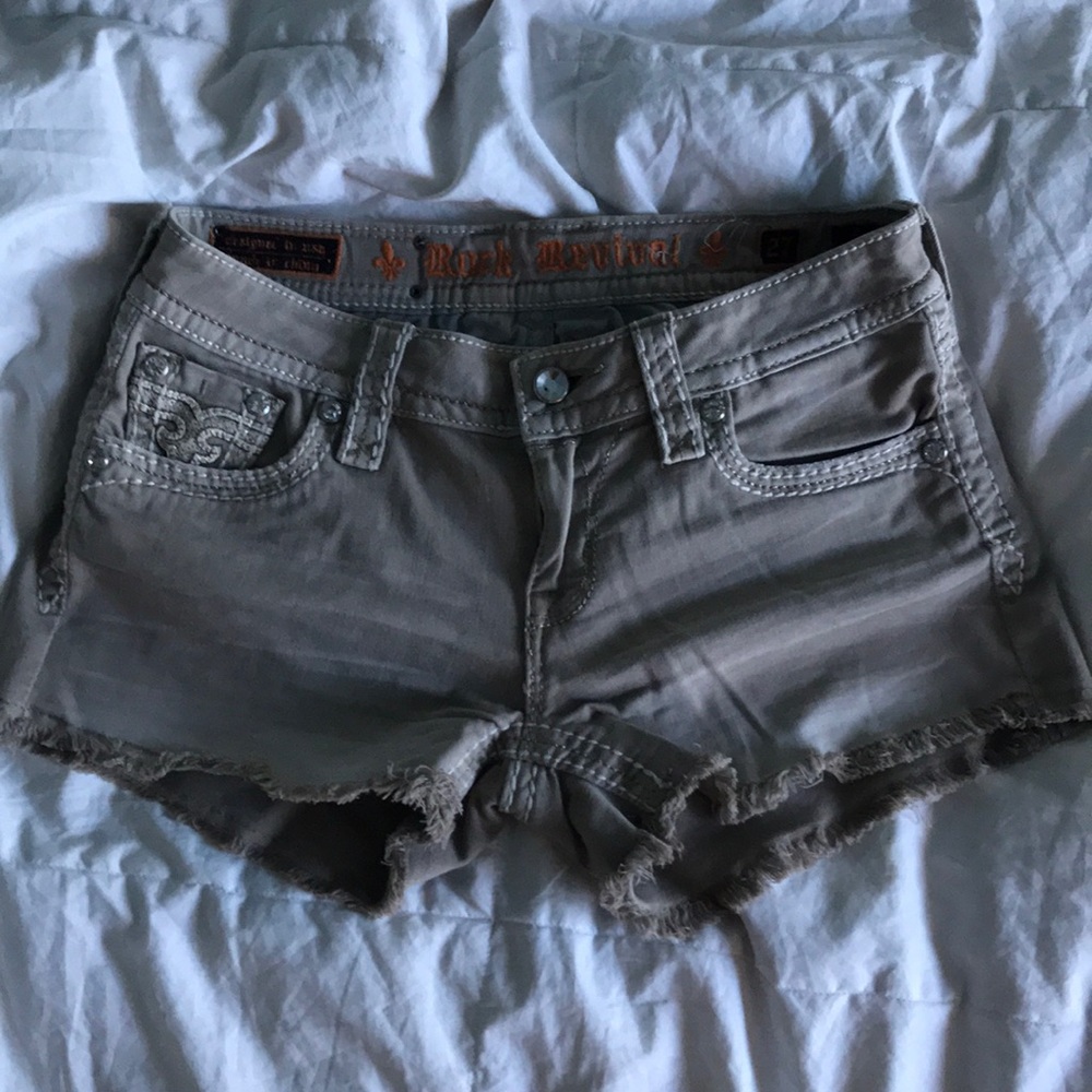 Khaki Rock Revival Shorts
